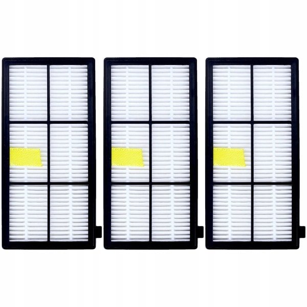 Sillar 3x Stofzuigerfilter - HEPA-filter voor Robotstofzuiger - geschikt voor iRobot Roomba Serie 800 900 - vervangingsfilter voor modellen 966, 971, 975, 980, 981