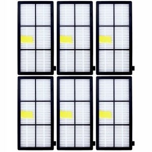 Sillar 6x Stofzuigerfilter - HEPA-filter voor Robotstofzuiger - geschikt voor iRobot Roomba Serie 800 900 - vervangingsfilter voor modellen 966, 971, 975, 980, 981
