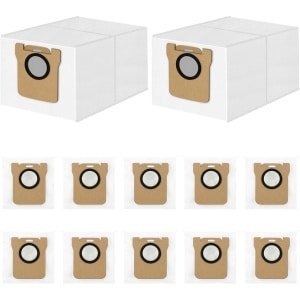 Stofzakken - geschikt voor Eufy L60 SES / L50 SES robotstofzuigers - verpakking van 12 stofzuigerzakken - stofzuigerzakken met grote capaciteit - afmetingen 20,5*11,5*11 cm