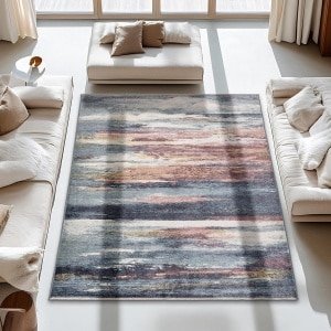 Tapijt 200 x 290 cm blauw - kortpolig, zacht en onderhoudsvriendelijk | ideaal voor woonkamer en slaapkamer, geschikt voor vloerverwarming en robotstofzuigers