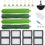 Vervangende Onderdelen Voor Robotstofzuiger - Dubbel Rubberen Borstel En HEPA Filter - Compatibel Met I3 I4 I6 I7 I8 J7 E5 E6 Serie - 3-Delig Set