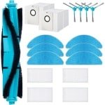 Vervangende onderdelen - geschikt voor Cecotec Conga 7490 Immortal - 8290 Immortal Ultra Power Home Genesis X-Treme - Accessoireset voor Robotstofzuiger - Vervangingsset - Stofzuiger accessoires - Stofzuigerzakken - microvezel dweilpads - 17 stuks