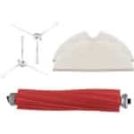 Vervangende reinigingsrollers en borstels voor robotstofzuigers - 1 borstelrol, 2 zijborstels en 2 wasbare vodden