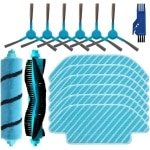 Vervangingsset - 15 STUKS - geschikt voor Cecotec Conga 4090 - 4490 - 4690 - 5090 - 5490 - 6090 - 7090 serie - Onderhoudsset - Accessoireset voor Robotstofzuiger - Stofzuiger Onderdelen - stofzuigeronderdelen