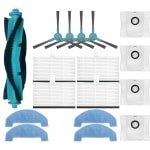 Vervangstukken - geschikt voor Conga 2499 Ultra Home Advanced - 2499 Ultra X-Treme - 2299 Ultra Robotstofzuiger - Accessoireset - voor robotstofzuiger met dweilfunctie - voor robotstofzuiger met laadstation - 17 stuks