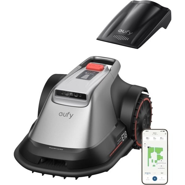 eufy E18 Robotgrasmaaier | Kabelvrij | TrueVision | 1200 m² | Grote Tuin