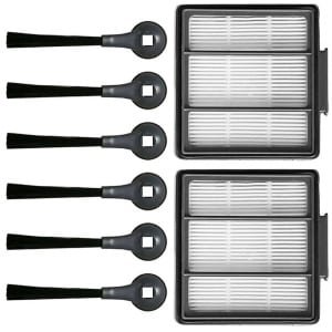 filters en zijborstels voor robotstofzuigers, geschikt voor de Shark IQ R101AE (RV1001AE) en IQ R101 (RV1001) robotstofzuigers met zijborstels.