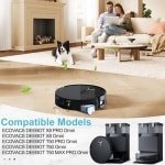 10 Stuks Stofzakken met Actieve Kool voor Robotstofzuiger Accessoires, 3.6L Wegwerp Zakken