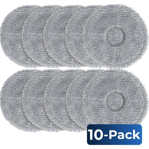 10 stuks Dweilpads - Geschikt voor Dreame L10s Ultra, L10 Ultra, L10 Prime, L10s Pro, L20 Ultra, L40 Ultra, L40 Pro, X40 Ultra, X50 Ultra, Xiaomi X10 / X20, Roborock Qrevo S5V, Qrevo Curv - Robotstofzuiger Onderdelen en Accessoires