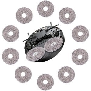 10pcs Vervangende Doeken voor X10/X20/X30/X40/X50 Robotstofzuigers - Microfiber Mop Accessoires - Vervangende Schoonmaakdoeken voor Robot Vloer Schrobber - Wasbaar en Herbruikbaar (Grijs)