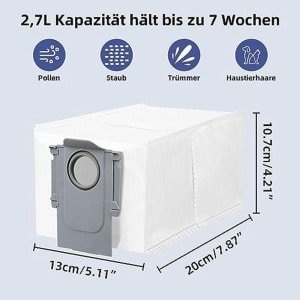 14 Stuks Stofzakken voor Robotstofzuigers - Grote Capaciteit 2,7L - Geschikt voor Diverse Modellen