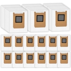 15 stuks-Vervangende stofzakken voor de Eufy Omni E28/E25/E20 robotstofzuiger-geschikt voor wegwerpstofzuigers-stofzakken voor de stofzuiger-vervangende stofzak.