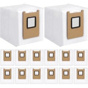 16stucks-vervangende stofzakken voor Eufy E28 Omni/E25 Omni /E20 Omni robotstofzuiger. Vervangende stofzuigerzakken met een grote capaciteit van 3 liter, 4 lagen.