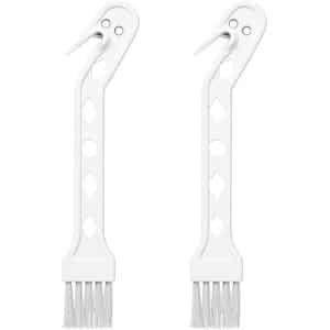 2 stucks Handheld Vacuum Cleaner Brush - 2 in 1 Cleaning Tool - Wit -Geschikt voor robotstofzuigers en stofzuigers