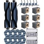 26-Pack Vervangende Accessoires geschikt voor Eufy X10 Pro Omni Robotstofzuiger - 2 Hoofdborstels, 6 Zijborstels, 4 Hepa-filters, 6 Stofzakken, 8 Dweilpads