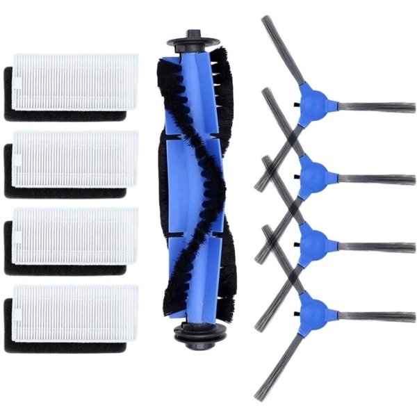 Accessoires Onderdelen - 9-Delig - Stofzuiger Onderdeel - Geschikt voor Eufy RoboVac 11S/15C/30C/25C/35C/15T Robotstofzuiger - Vervangende Onderdelen - Met 1 Hoofdborstel, 4 Zijborstels, 4 HEPA-Filters