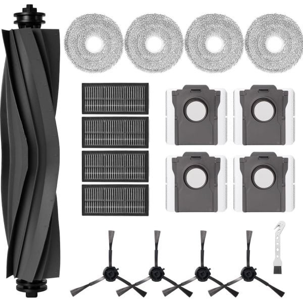 Allecto - - Accessoire set voor robotstofzuiger - filters - Rubber borstel - Geschikt voor verschillende oppervlakken - Inclusief moppen en zakken