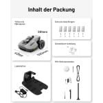 Draadloze Robotgrasmaaier NetRTK+Vision - App & 4G Module - Slimme AI Obstakeldetectie - 700 m² Bereik (Max. 1100 m²) - 50% Helling - Verstelbare Maaihoogte - 190 mm Maaibreedte