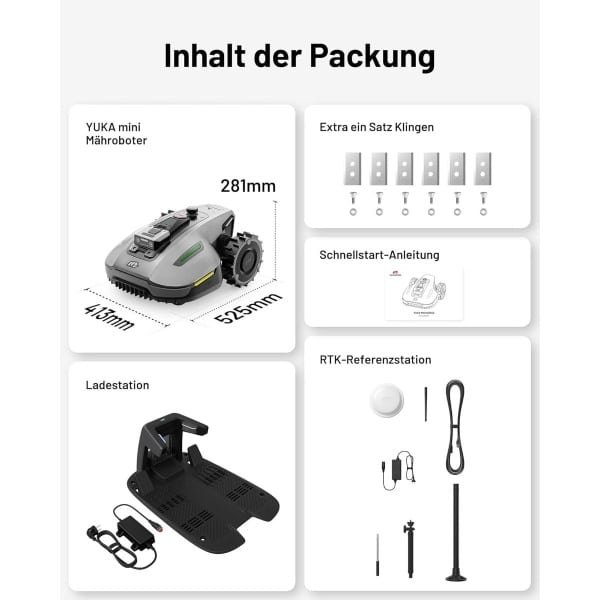 Draadloze Robotgrasmaaier NetRTK+Vision - App & 4G Module - Slimme AI Obstakeldetectie - 700 m² Bereik (Max. 1100 m²) - 50% Helling - Verstelbare Maaihoogte - 190 mm Maaibreedte