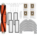 Geschikt voor Dreame D10 Plus RLS3D, Z10 Pro, L10 Plus Robotstofzuiger Accessoire Kit, inclusief hoofdborstel en stofzak.