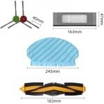 Geschikt voor Ecovacs T5/DX55/OZMO950, accessoires voor robotstofzuigers, hoofdborstel, zijborstel, filter, dweil