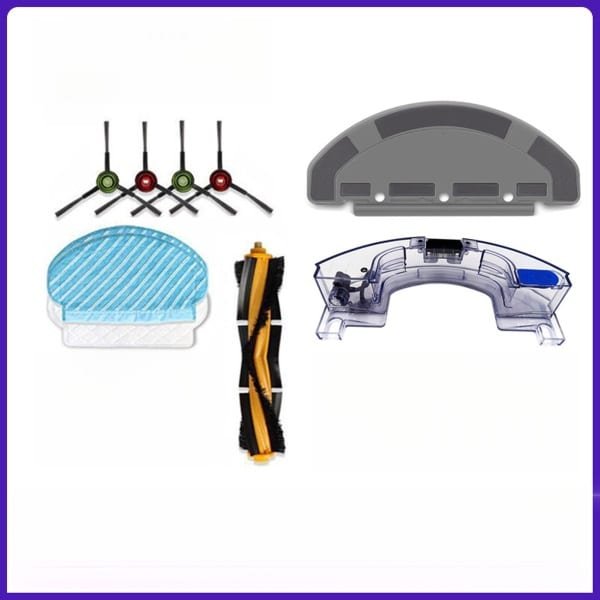 Geschikt voor Ecovacs T9/T8/T5 accessoires, hoofdborstel, zijborstel, doek, watertank, set, vervangende onderdelen voor de robotstofzuiger