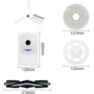 Geschikt voor Ecovacs robotstofzuigers, accessoires, geschikt voor X2 OMINI/COMBO, rolborstel/zijborstel/filter/mop/stofzak