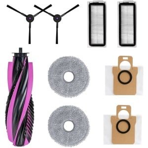 Geschikt voor Haier V30 V3S / RHSW-V30U1 Robotstofzuiger Accessoires Vervangingsset - 1 Hoofdborstel, 2 Zijborstels, 2 HEPA Filters, 2 Dweilpads, 2 Stofzakken