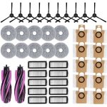 Geschikt voor Haier V30 V3S / RHSW-V30U1 Robotstofzuiger Accessoires Vervangingsset - 2 Hoofdborstels, 10 Zijborstels, 10 HEPA Filters, 10 Dweilpads, 10 Stofzakken