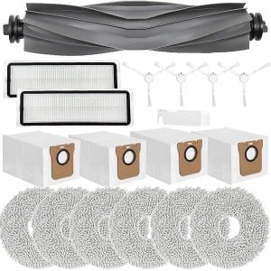 Geschikt voor Toepasselijke vervangende accessoires voor Xiaomi X20+, X10+, voor Dreame L10s Pro Gen 2, L10s Ultra, L10 Ultra, L10 Prime robotstofzuiger, Rolborstels + 6 Doek + 4 Stofzakken + 4 Borstels