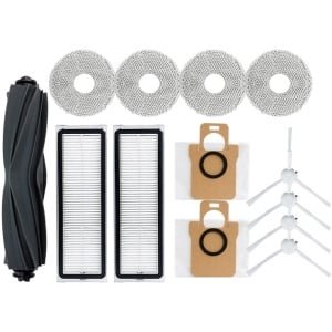 Geschikt voor accessoires van de geschikt voor Dreametech S10 X10 robotstofzuiger, geschikt voor S30 S20 X20 X30 X40 rubberen borstel/stofzak/mop, set, accessoires voor robotstofzuiger, vervangingsonderdelen