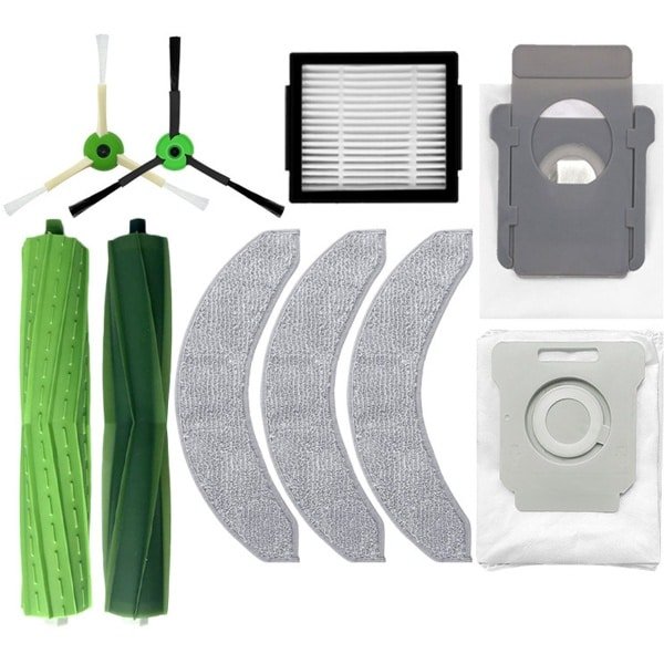 Geschikt voor iRobot robotstofzuiger accessoires, geschikt voor ROOMBA COMBO J7 accessoires, hoofdborstel/zijborstel/filter/mop/stofzak