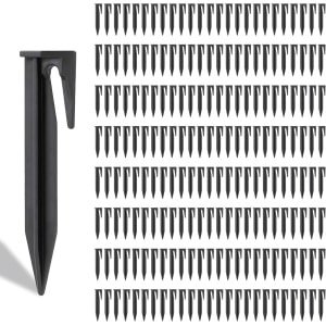 Ground Pegs voor Robotgrasmaaier - Grondankers - 200 Stuks - Grenskabel - Kabelpennen - Draadbevestiging - Schokbestendig Versterkt - Compatibel met Husqvarna - Gardena - Worx - Bosch