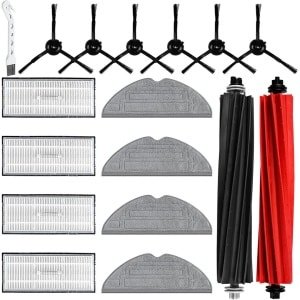 JGS Premium - Accessoires voor robotstofzuiger - 17 stuks - Hoofdborstels - Reinigingsdoeken - Filters - Zijborstels - Reinigingsborstel