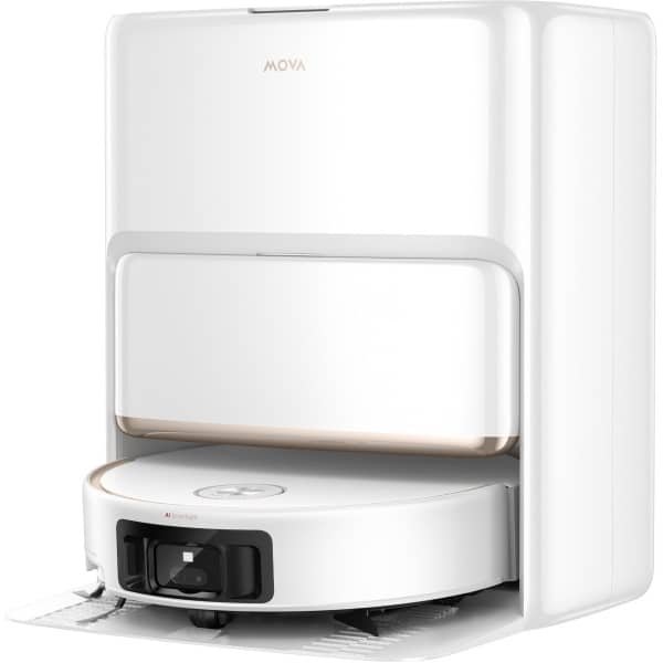 MOVA Z60 Ultra Roller Complete Robotstofzuiger - Dweil met Zelfreinigende Basis - 28.000 Pa Zuigkracht - Geschikt voor Dierenharen - MaxiReach - Wit