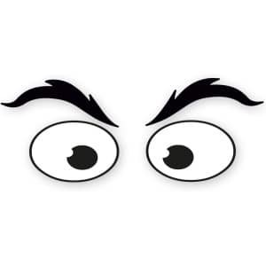 Opvallende Oogstickers voor Robotstofzuigers en Robotmaaiers (13 x 5 cm)