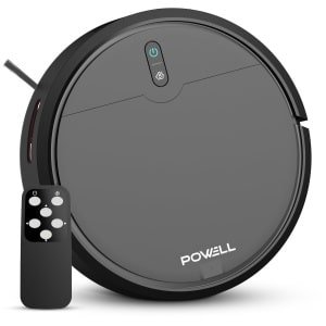 Powell Robotstofzuiger - Robotstofzuiger met Dweilfunctie - Robotstofzuiger met Laadstation - Robot Stofzuiger - Dweilrobot - Zwart