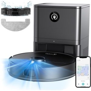 STEGA® RoboCleaner Max Robotstofzuiger met Leegstation en Dweilfunctie - LDS Lasernavigatie - Tot 150 min - APP