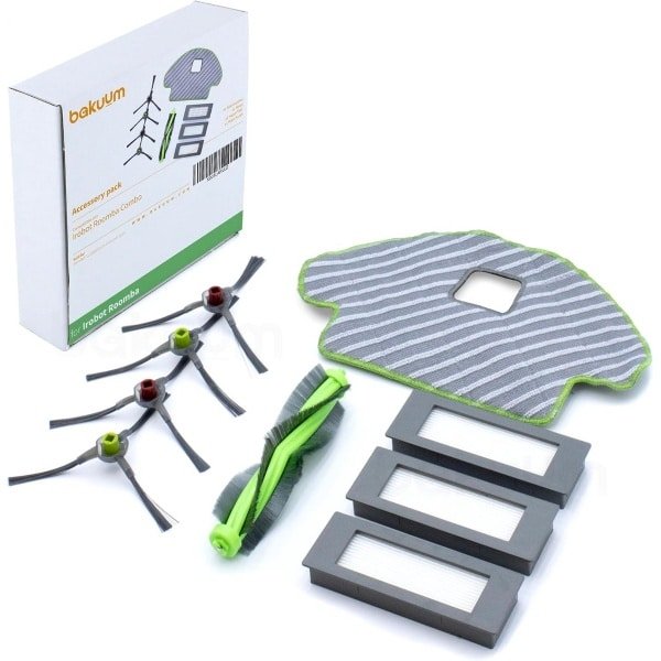 Set van 4 zijborstels met rol en moppen voor robotstofzuigers