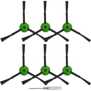Set van 6 vervangende zijborstels, Geschikt voor iRobot Roomba i-, j- en e-serie, randborstelaccessoires Geschikt voor i1+/i2+/i3+/i4+/i5+/i6+/i7+/i8+/j6+/j7+/j7+/j7+/j7+/j7+/j8+/e5/e6 robotstofzuigers