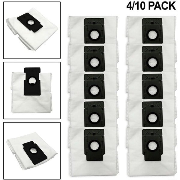 Stofzakken Vervanging voor Robotstofzuiger - Geschikt voor RV30 Plus/RV10 Plus - Grote Capaciteit (4 of 10 Stuks)