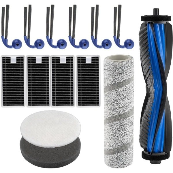 Stofzuiger Accessoireset - Reserveonderdelen Kit - Robotstofzuiger Onderhoud - 14-delige Complete Set - 14 Stuks - Wit Grijs