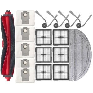 Stofzuiger accessoireset - geschikt voor Roborock Q10 VF+/PF Robotstofzuiger - 1 Hoofdborstel - 5 vacuümzak - 2 Dweildoek - 4 Zijborstels - 6 Filter - 18stuks