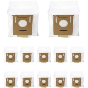 Stofzuigerzakken Robotstofzuiger - Stofzakken Vervanging - Robotstofzuiger Onderhoud - 4-Laags Filtratie - 12 Stuks - Wit