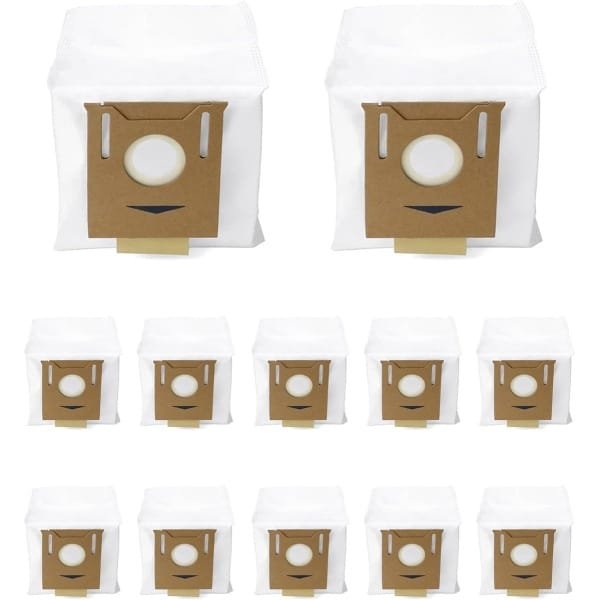Stofzuigerzakken Robotstofzuiger - Stofzakken Vervanging - Robotstofzuiger Onderhoud - 4-Laags Filtratie - 12 Stuks - Wit