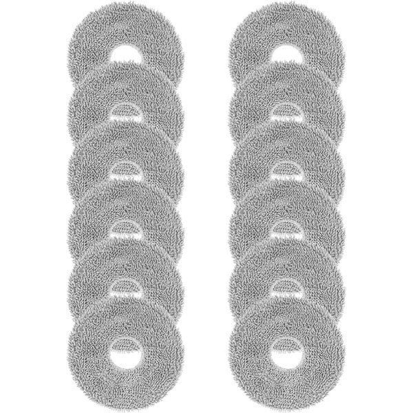 Verpakking van 12 doekjes geschikt voor Dreame X50 / X40 / L20 Ultra Complete - Overige stofzuiger accessoires - L50 / L40 / X30 / L10 / L10s Pro Ultra - Xiaomi X20 Pro/Max robotstofzuiger - Herbruikbare en wasbare microvezel dweilpad accessoires