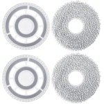 Vervangende Dweildoeken met Reservehouder voor Robotstofzuiger - Dweilplaten voor Vloerreiniging