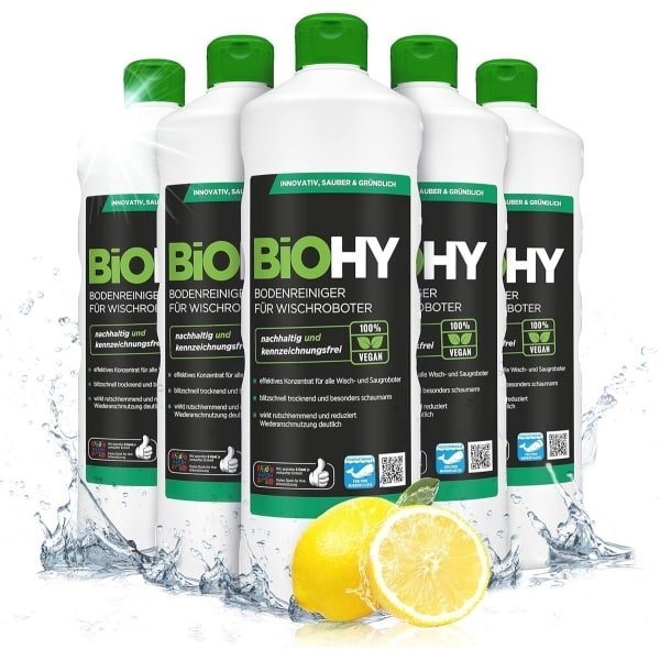 Vloerreiniger Concentraat voor Dweilrobot - Duurzaam en Ecologisch - Geschikt voor Alle Waterbestendige Vloeren (6 x 1L)