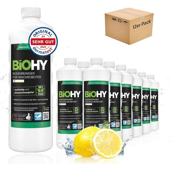 Vloerreiniger voor dweilrobots - 12 x 1L Concentraat voor duurzame en ecologische reiniging