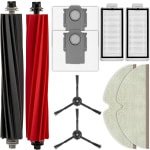 (10 stuks) Q5 Pro reserveonderdelen gescht voor Roborock Q5 Pro/Q5 Pro+/ Q8 Max/ Q8 Max+ robotstofzuiger, 2 borstelrollen, 2 HEPA-filters, 2 zijborstels, 2 stofzakken, 2 dweilpads, accessoireset